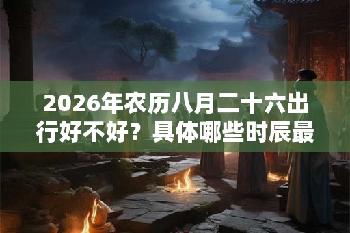 2026年农历八月二十六出行好不好？具体哪些时辰最适合出行？