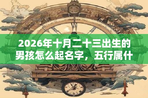 2026年十月二十三出生的男孩怎么起名字，五行属什么