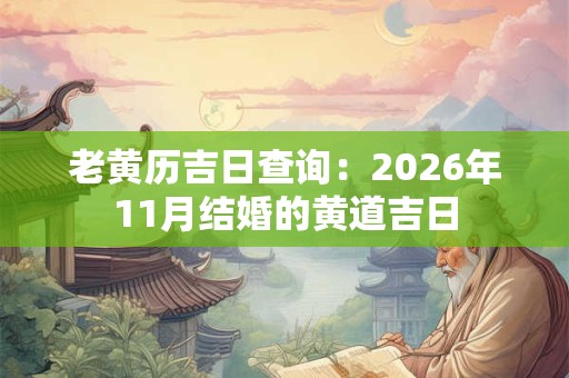 老黄历吉日查询：2026年11月结婚的黄道吉日