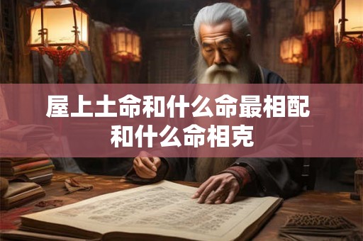 屋上土命和什么命最相配 和什么命相克