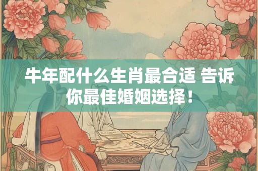 牛年配什么生肖最合适 告诉你最佳婚姻选择！