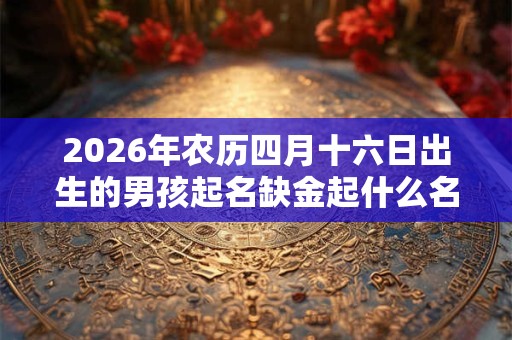 2026年农历四月十六日出生的男孩起名缺金起什么名字？