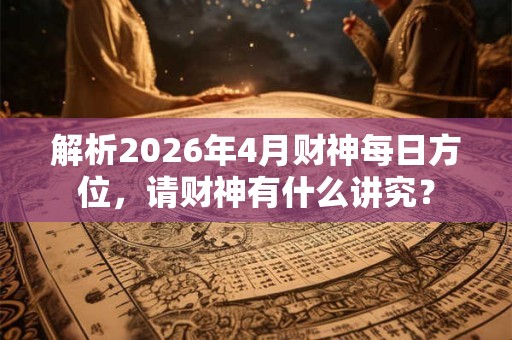 解析2026年4月财神每日方位，请财神有什么讲究？