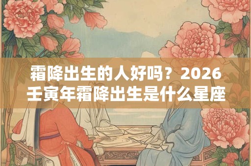 霜降出生的人好吗？2026壬寅年霜降出生是什么星座
