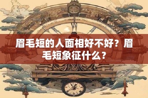 眉毛短的人面相好不好？眉毛短象征什么？