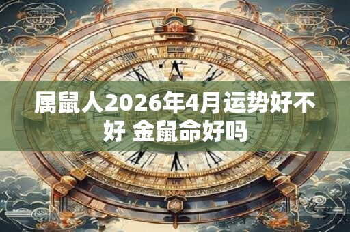 属鼠人2026年4月运势好不好 金鼠命好吗