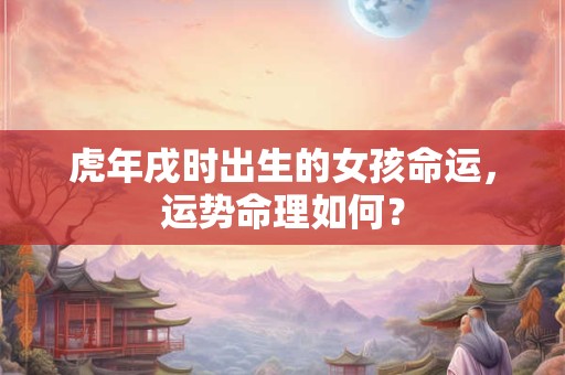 虎年戌时出生的女孩命运，运势命理如何？