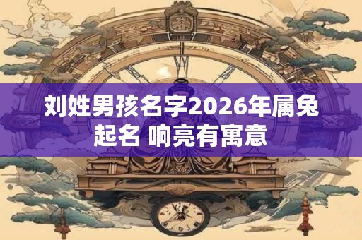 刘姓男孩名字2026年属兔起名 响亮有寓意