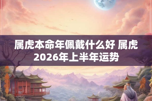 属虎本命年佩戴什么好 属虎2026年上半年运势