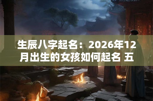 生辰八字起名：2026年12月出生的女孩如何起名 五行属什么