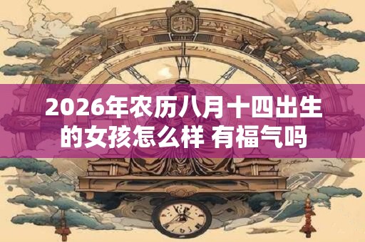 2026年农历八月十四出生的女孩怎么样 有福气吗