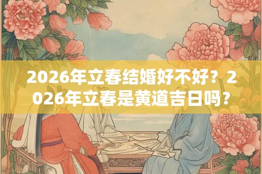 2026年立春结婚好不好？2026年立春是黄道吉日吗？