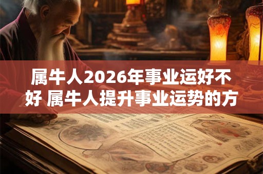 属牛人2026年事业运好不好 属牛人提升事业运势的方法