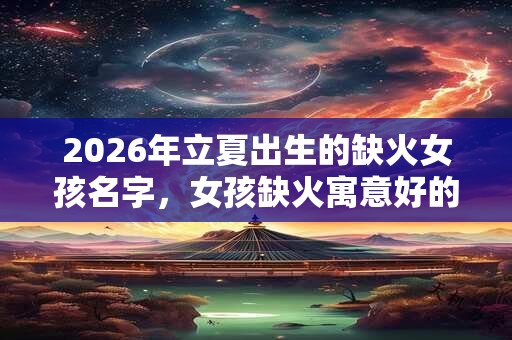 2026年立夏出生的缺火女孩名字，女孩缺火寓意好的名字
