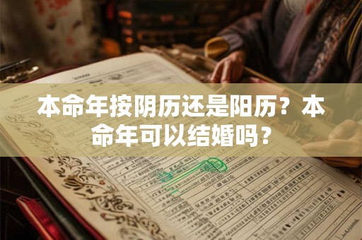 本命年按阴历还是阳历？本命年可以结婚吗？