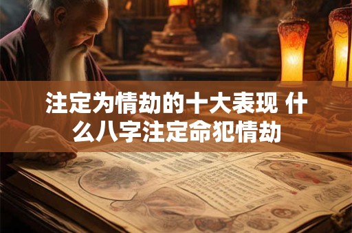 注定为情劫的十大表现 什么八字注定命犯情劫
