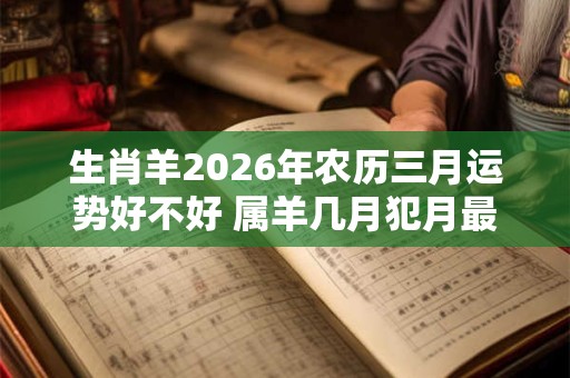 生肖羊2026年农历三月运势好不好 属羊几月犯月最严重