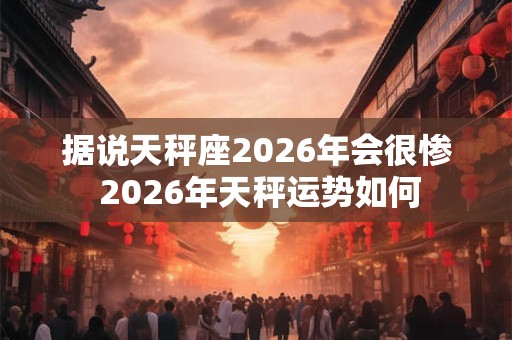 据说天秤座2026年会很惨 2026年天秤运势如何