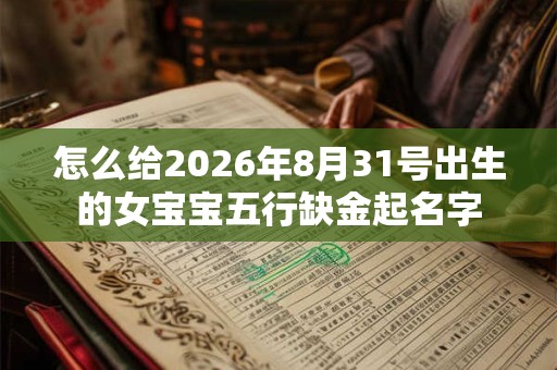 怎么给2026年8月31号出生的女宝宝五行缺金起名字