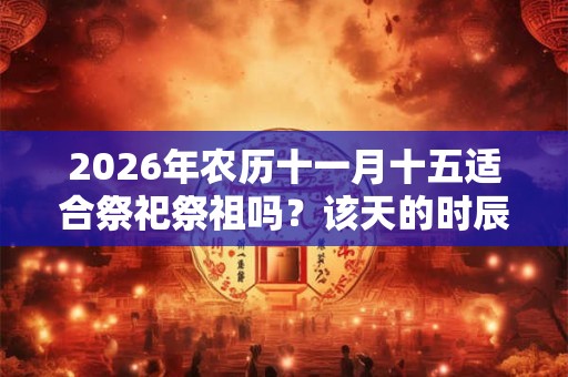 2026年农历十一月十五适合祭祀祭祖吗？该天的时辰凶吉如何？