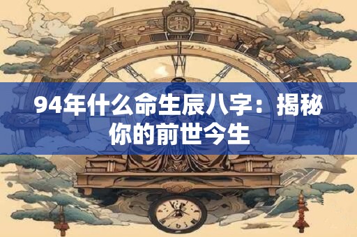 94年什么命生辰八字：揭秘你的前世今生