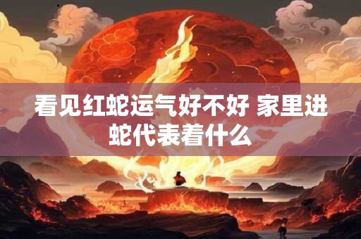 看见红蛇运气好不好 家里进蛇代表着什么