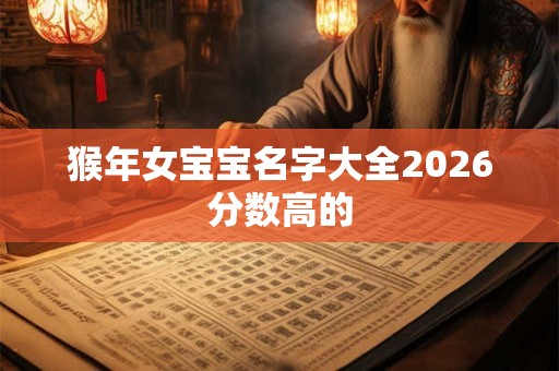 猴年女宝宝名字大全2026分数高的