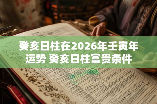 癸亥日柱在2026年壬寅年运势 癸亥日柱富贵条件