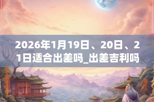 2026年1月19日、20日、21日适合出差吗_出差吉利吗