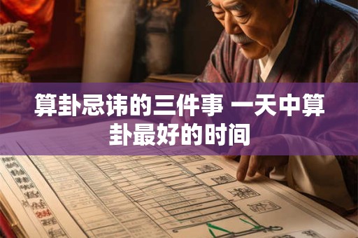 算卦忌讳的三件事 一天中算卦最好的时间
