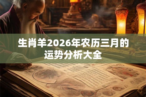 生肖羊2026年农历三月的运势分析大全