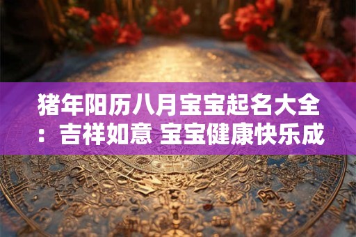 猪年阳历八月宝宝起名大全：吉祥如意 宝宝健康快乐成长