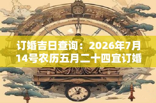 订婚吉日查询：2026年7月14号农历五月二十四宜订婚吗