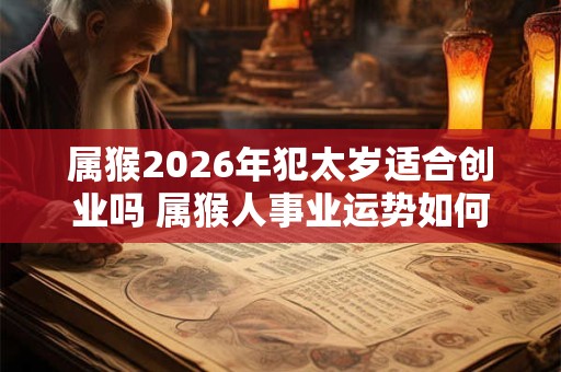 属猴2026年犯太岁适合创业吗 属猴人事业运势如何