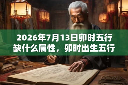 2026年7月13日卯时五行缺什么属性，卯时出生五行缺什么