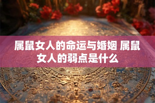 属鼠女人的命运与婚姻 属鼠女人的弱点是什么