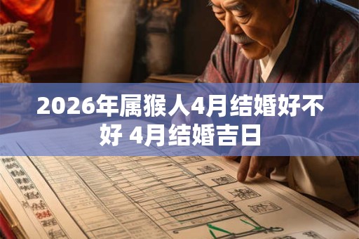 2026年属猴人4月结婚好不好 4月结婚吉日