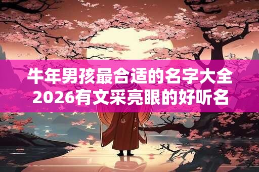 牛年男孩最合适的名字大全2026有文采亮眼的好听名字分享