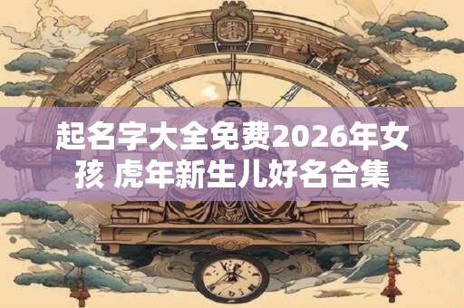 起名字大全免费2026年女孩 虎年新生儿好名合集