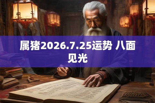属猪2026.7.25运势 八面见光