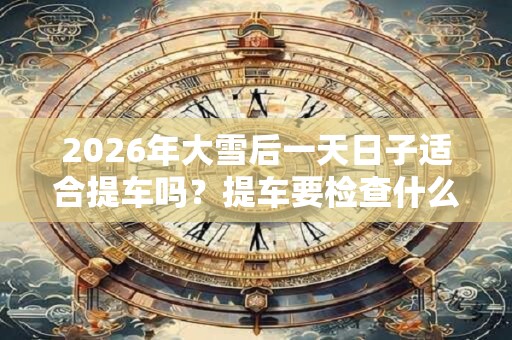 2026年大雪后一天日子适合提车吗？提车要检查什么？