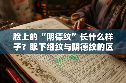 脸上的“阴德纹”长什么样子？眼下细纹与阴德纹的区别