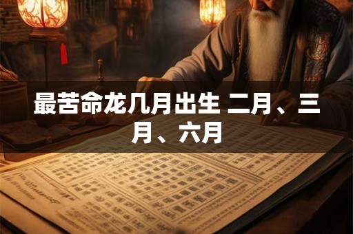 最苦命龙几月出生 二月、三月、六月