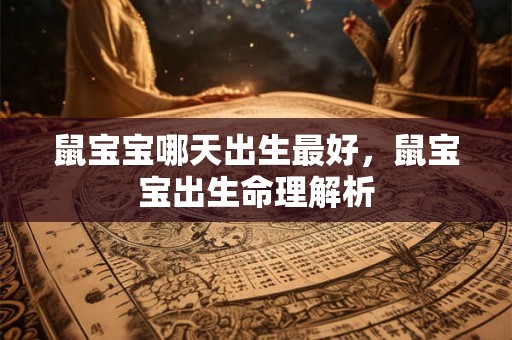 鼠宝宝哪天出生最好，鼠宝宝出生命理解析