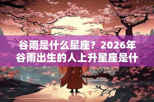 谷雨是什么星座？2026年谷雨出生的人上升星座是什么？