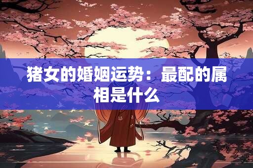 猪女的婚姻运势：最配的属相是什么