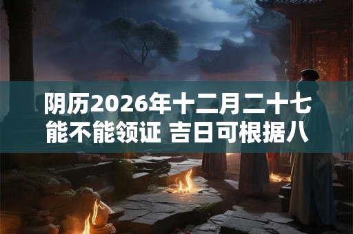 阴历2026年十二月二十七能不能领证 吉日可根据八字选