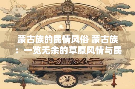 蒙古族的民情风俗 蒙古族：一览无余的草原风情与民情风俗