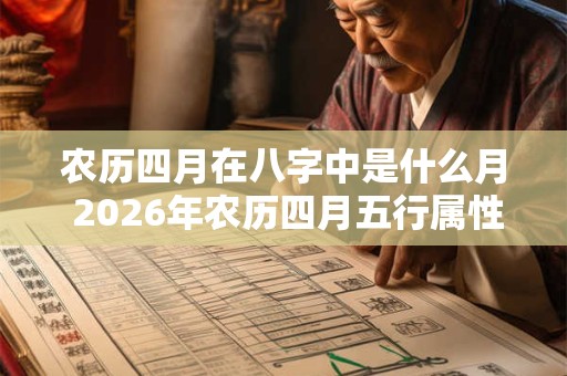 农历四月在八字中是什么月 2026年农历四月五行属性