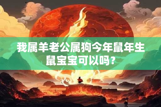 我属羊老公属狗今年鼠年生鼠宝宝可以吗？